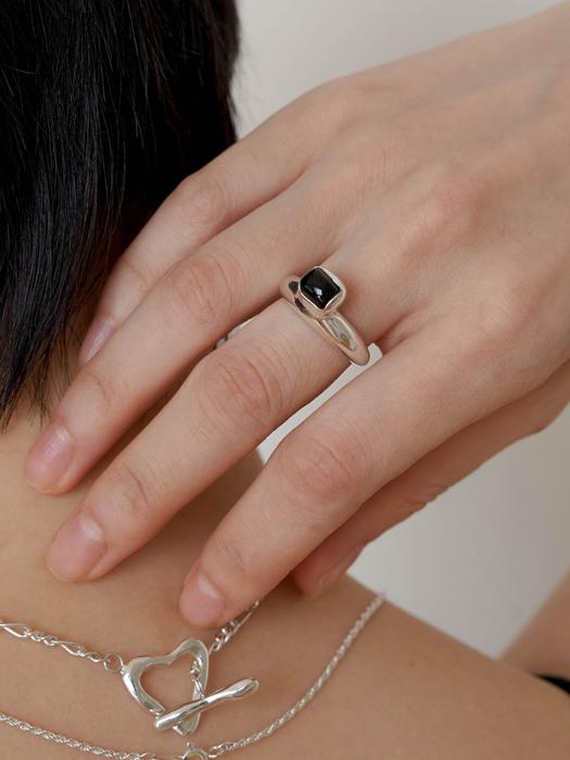pebble ring(onyx)