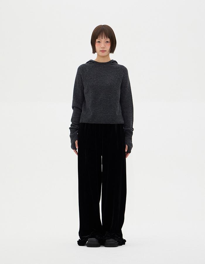 BOCBOK) school knit hoodie (grey) 2차 재입고