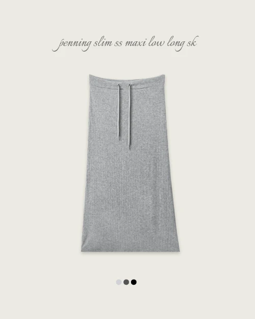 [ 스판 max ] 페닝 슬림 SS 맥시 로우 롱 SK