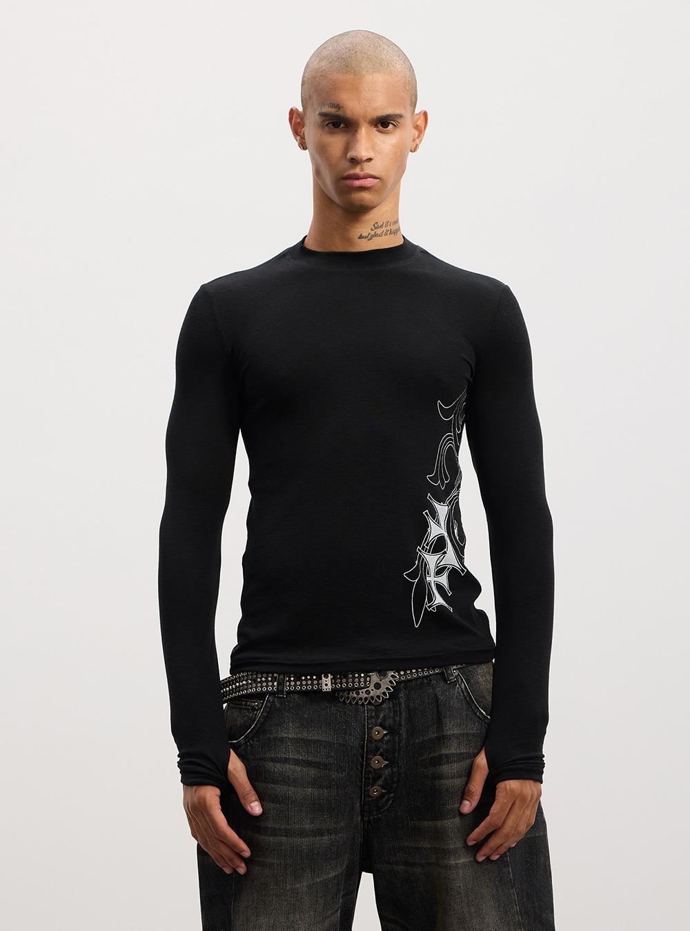 Digital Print Cross Long Sleeve Tee