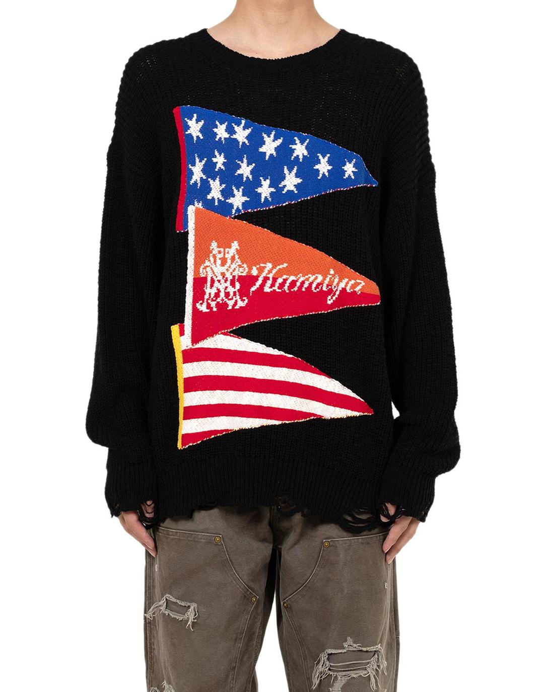 Three Frag Knit Pullover (Black)