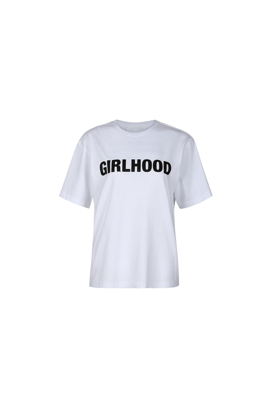 GIRLHOOD-LOGO COTTON-JERSEY T-SHIRT