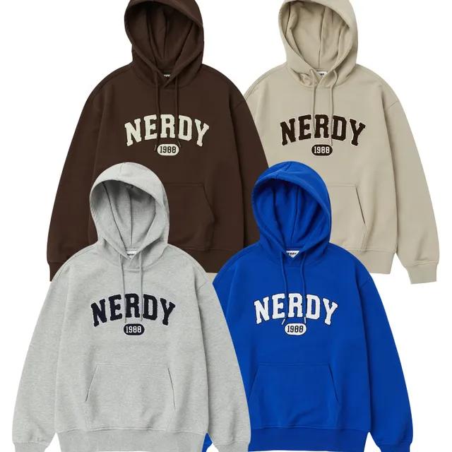 [25% 무조건 쿠폰💜] 부클 아치 로고 풀오버 후디 (블루/베이지/브라운/멜란지그레이)