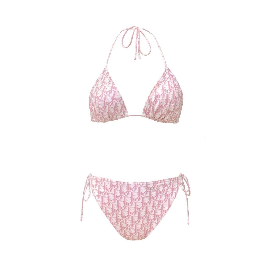 Vintage Christian Dior Pink Diorissimo Oblique Bikini — AMO Vintage