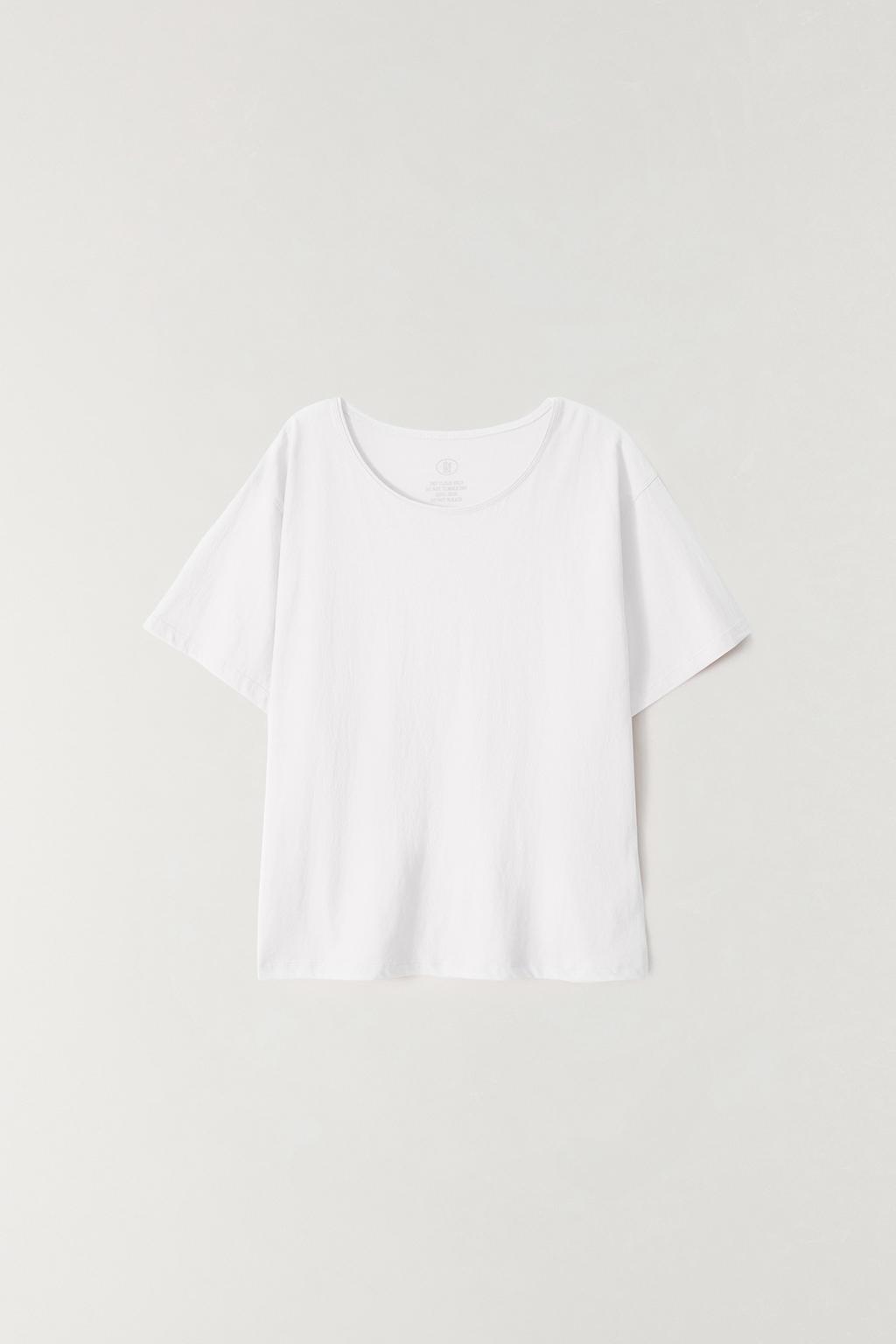 오버핏 반팔 티셔츠 IVORY