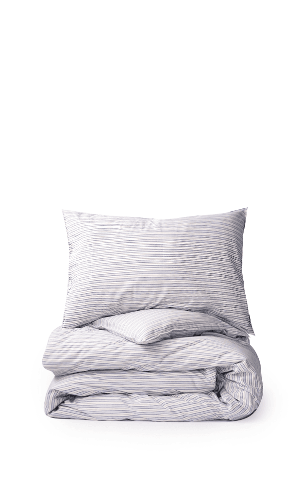 파우더 블루 스트라이프  침구세트