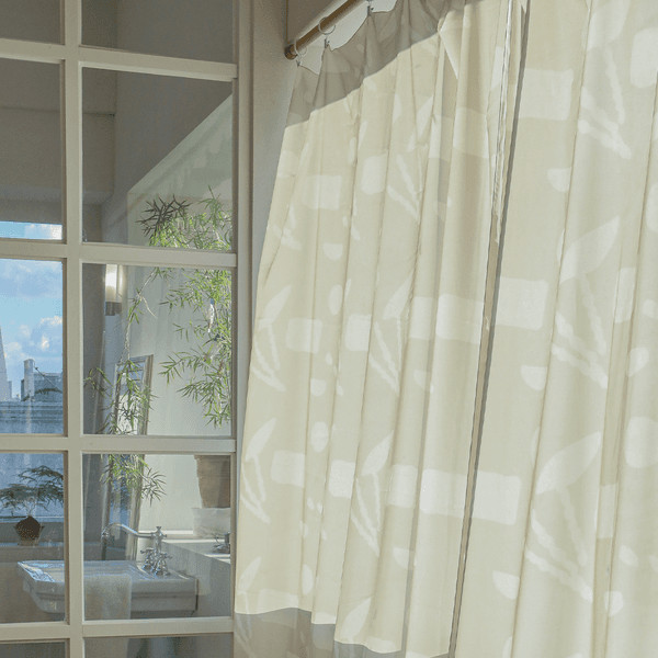 [직선 세 개] 패턴 쉬폰 커튼