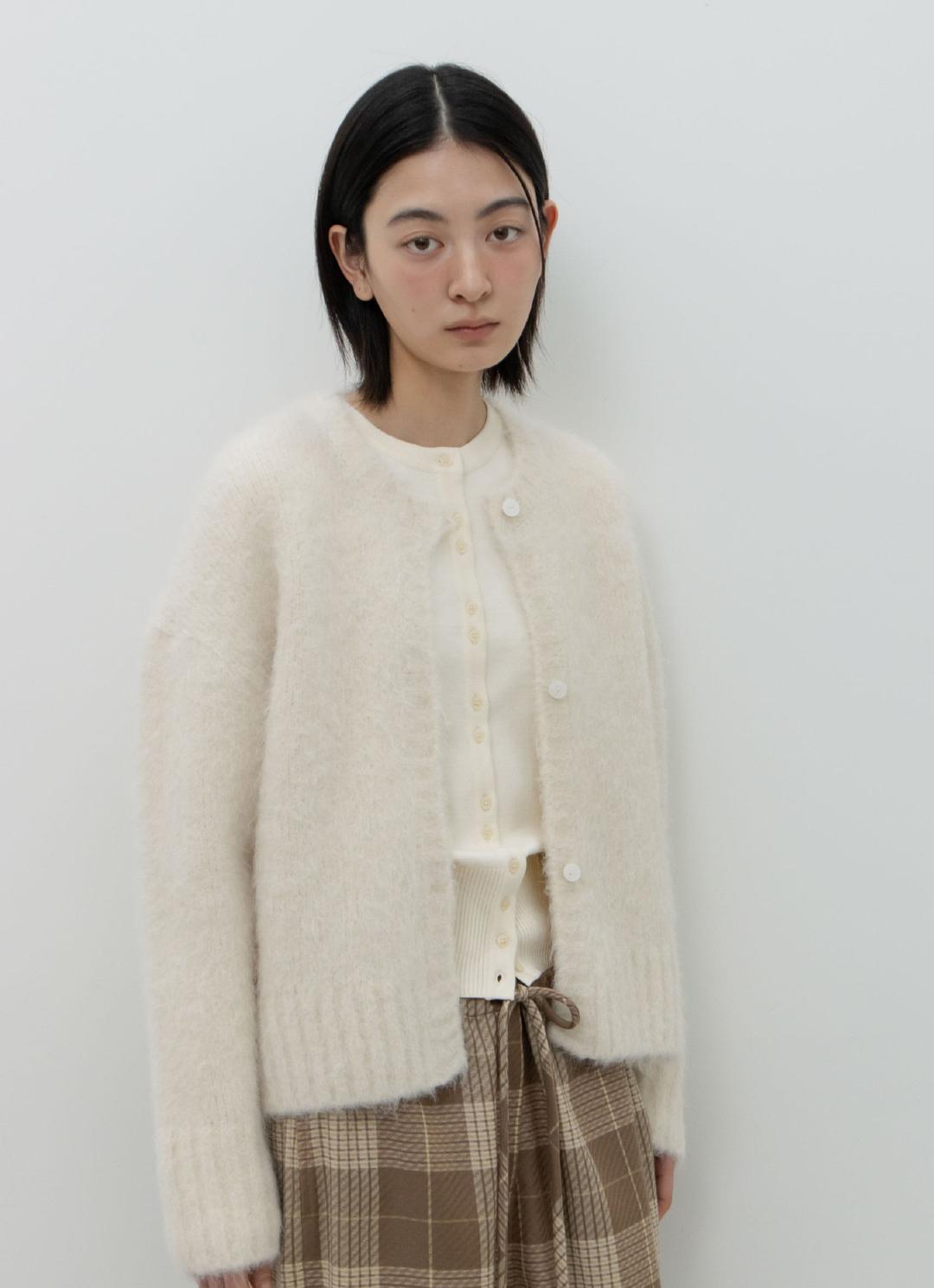 25FW SURI ALPACA CARDIGAN / IVORY