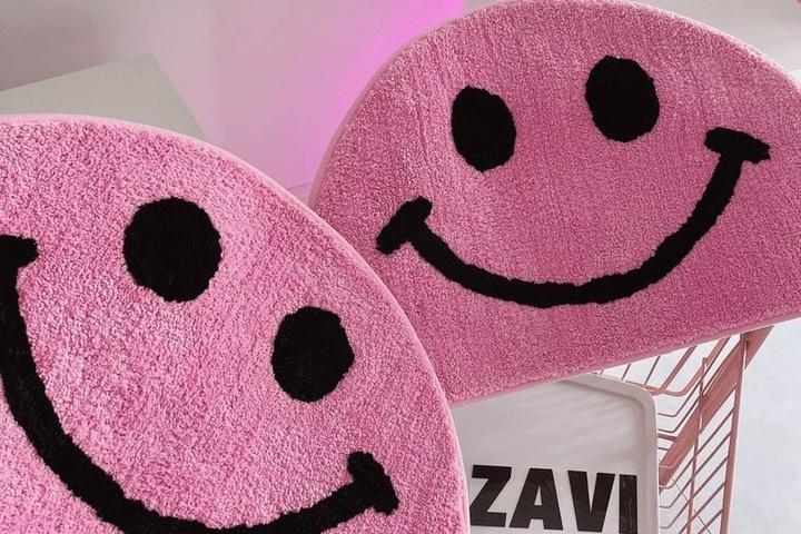 스마일 발매트 욕실 화장실 주방 현관 침대 러그 패브릭