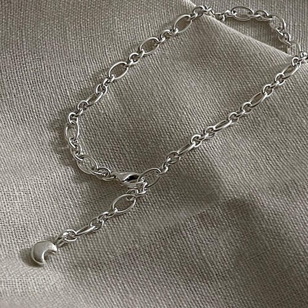 초승달 참 체인 팔찌 실버 925 : 아도라 아뜰리에