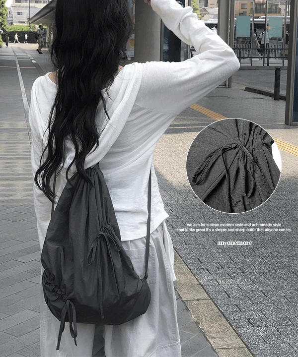 코효 리본 셔링 짐색 백팩