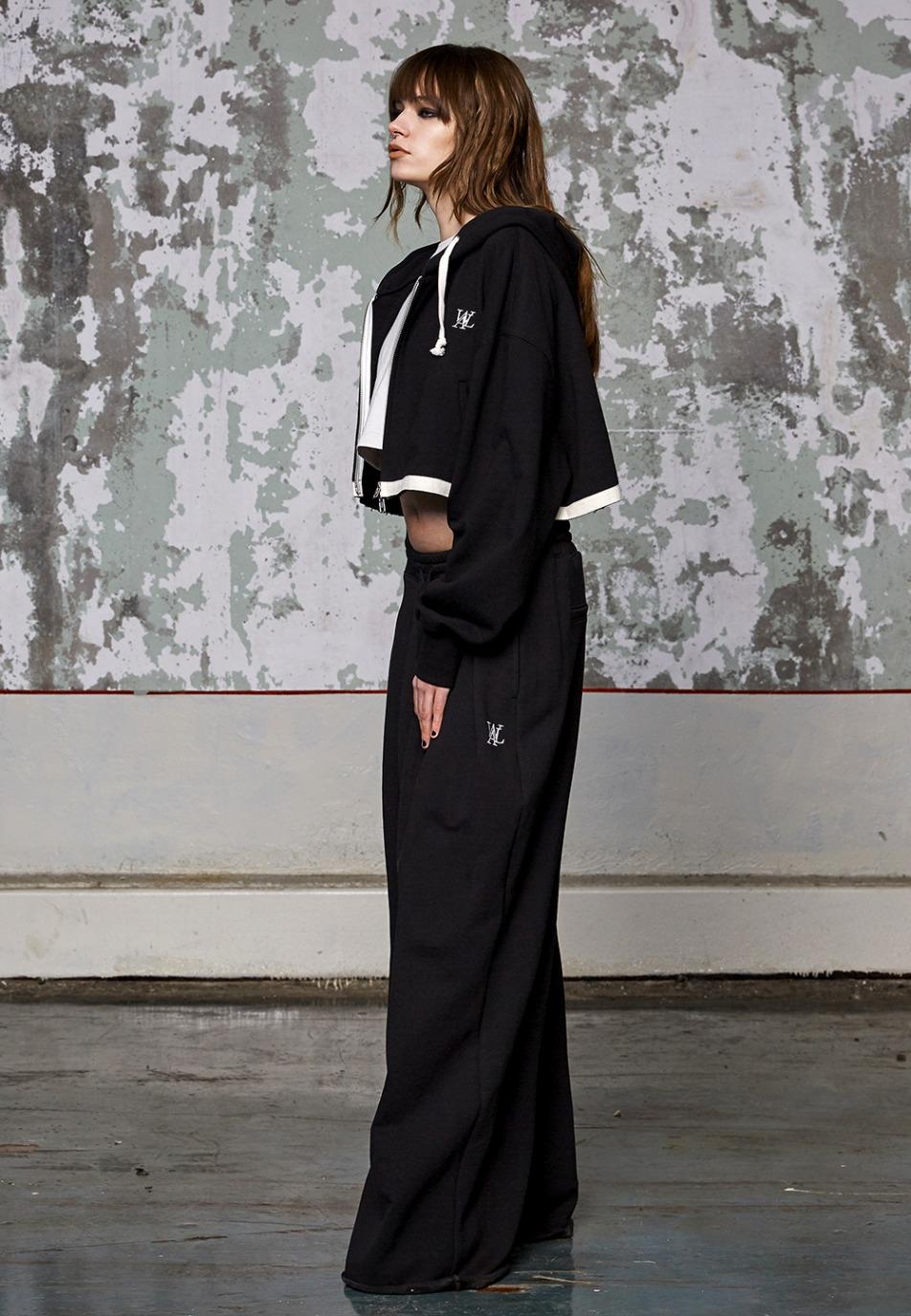 Signature easy wide pants - BLACK