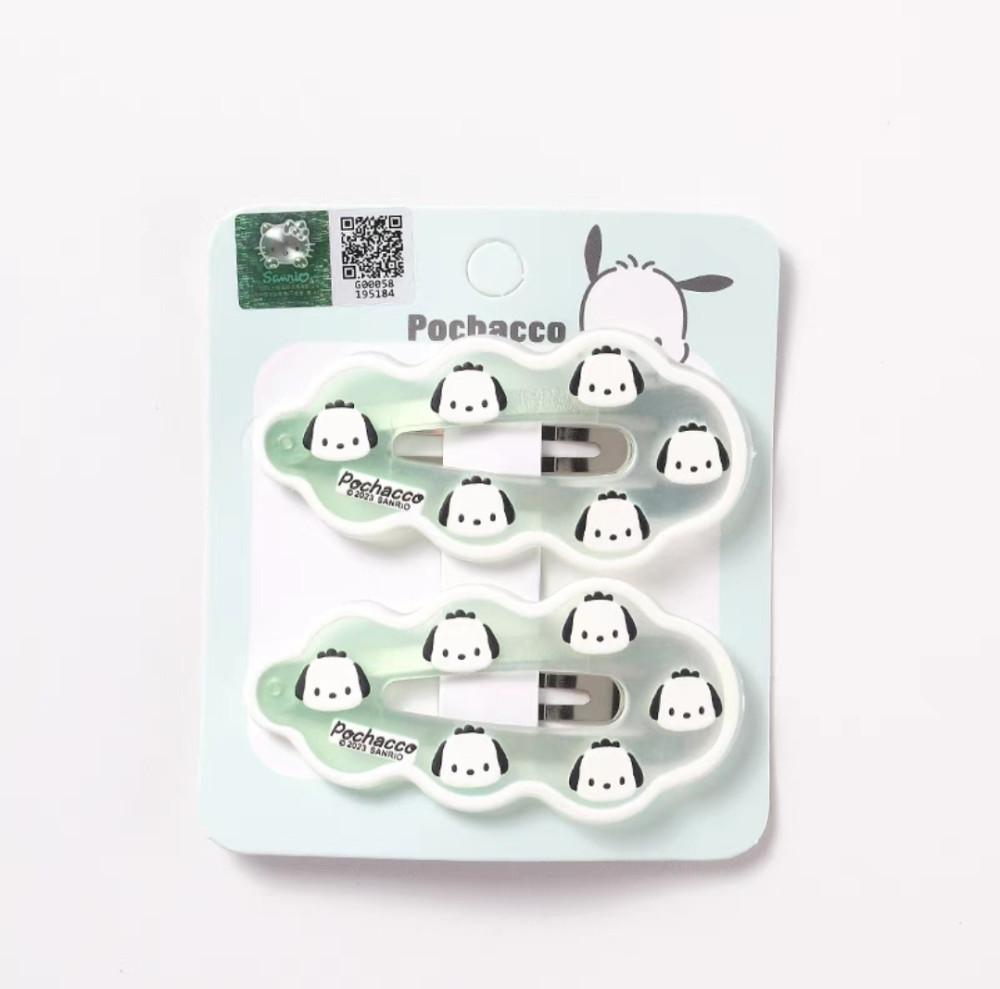 미니소 포차코 반투명 헤어 클립 머리핀