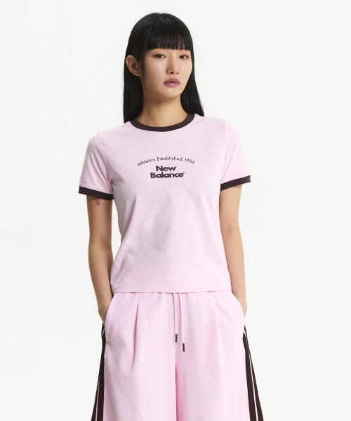 NBNEF2W512 / WOMEN 링거 반팔티 (PINK)