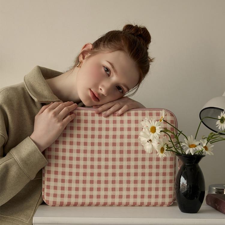 멜로우 체크 아이패드 파우치 11인치/13인치