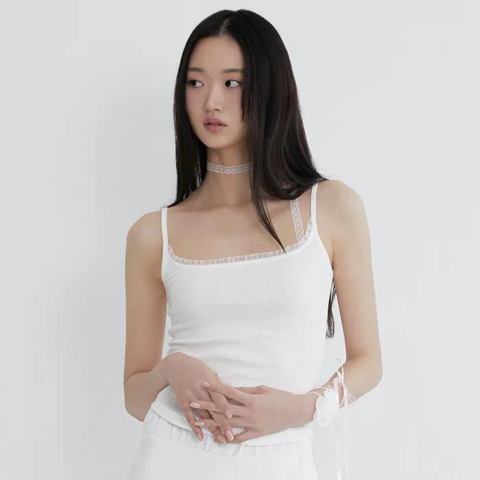 [5차 리오더] Frill lace Sleeveless (IVORY)