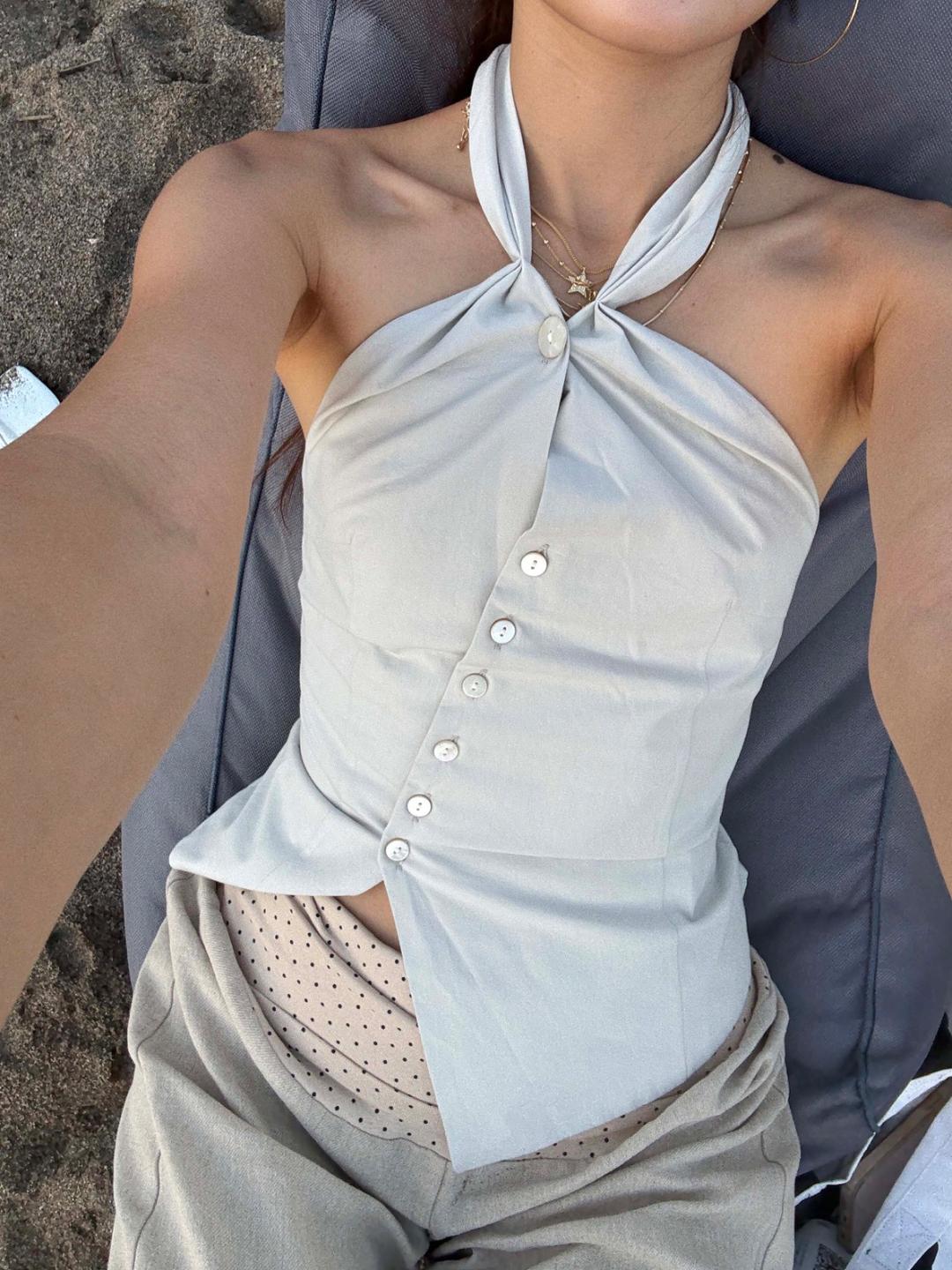 Mira Blouse (Hazy Sky)