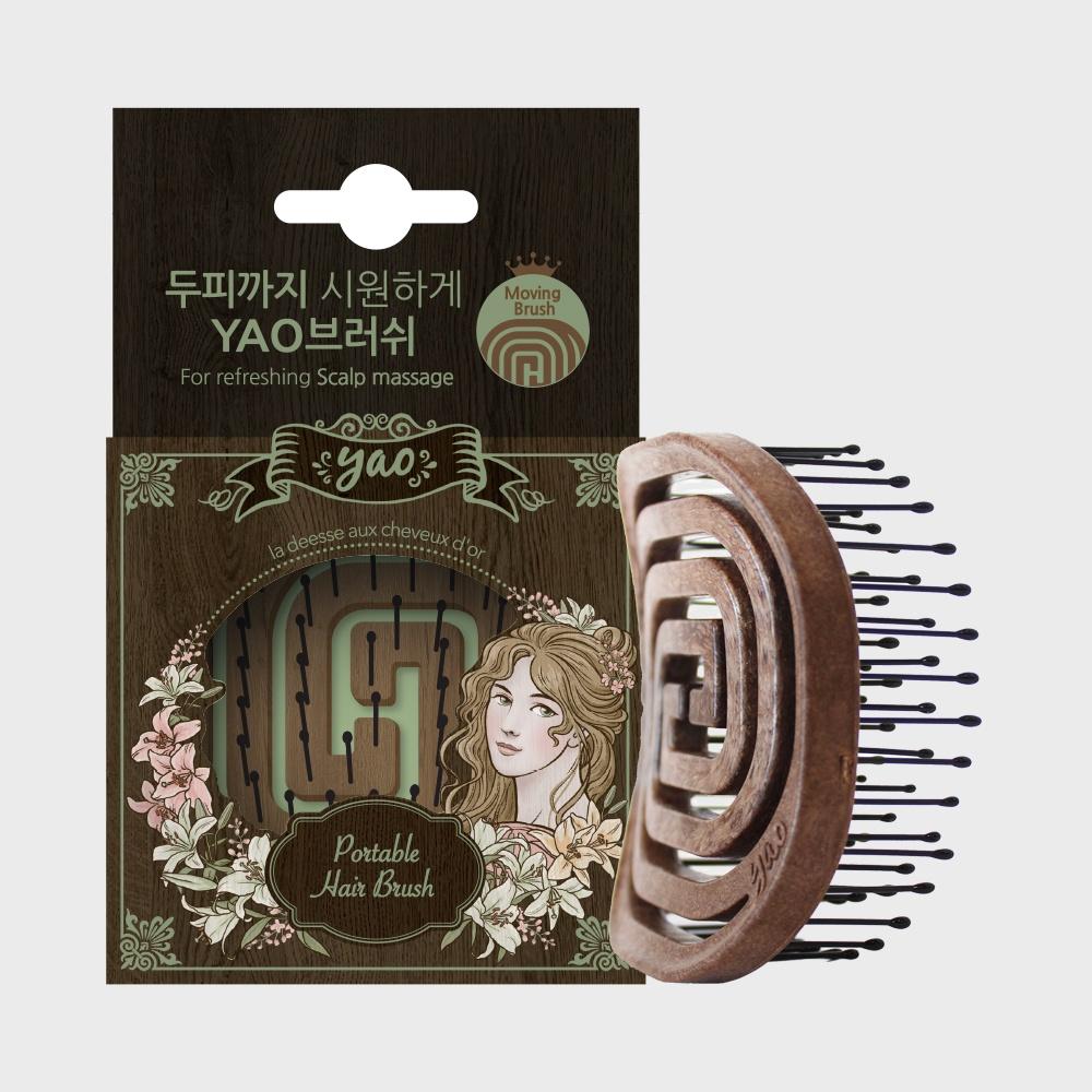 헤어브러쉬 포터블우드 듀퐁고급빗살