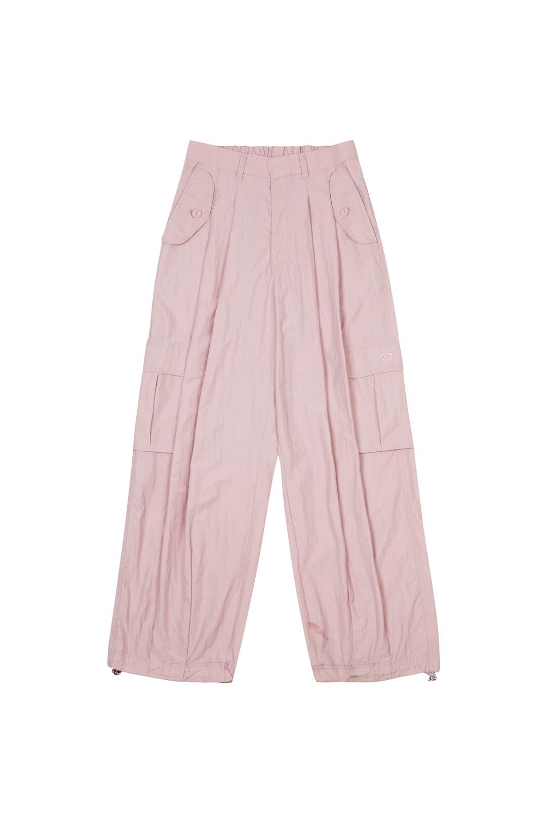 HEART LOGO BAGGY PANTS PINK