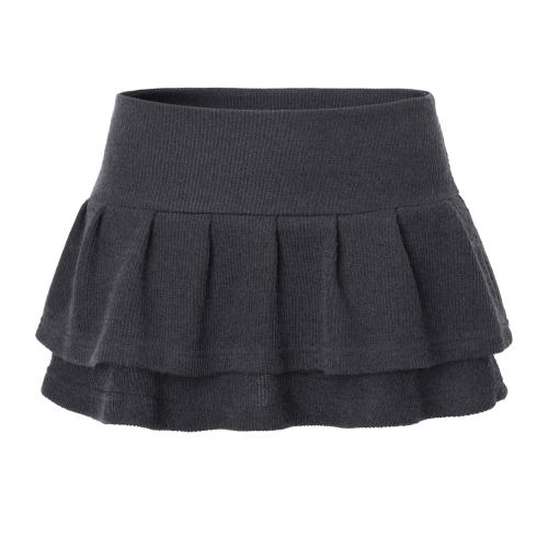 Tuck Skirt Pants (charcoal)