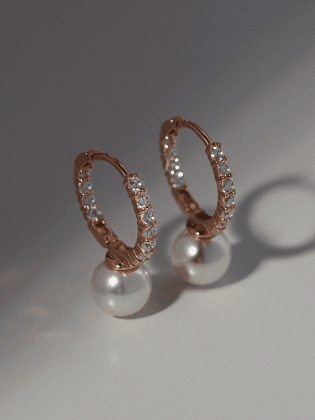 [14K] 샤인 진주 원터치 링귀걸이