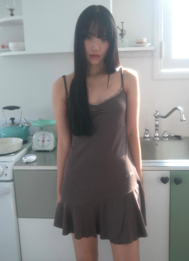 BEA MINI DRESS / BROWN