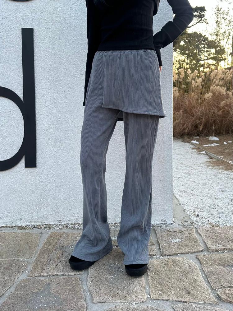 롱 플리츠 치마바지