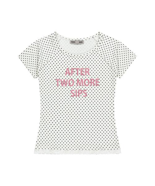 DOT LETTERING SLIM TEE_WHITE