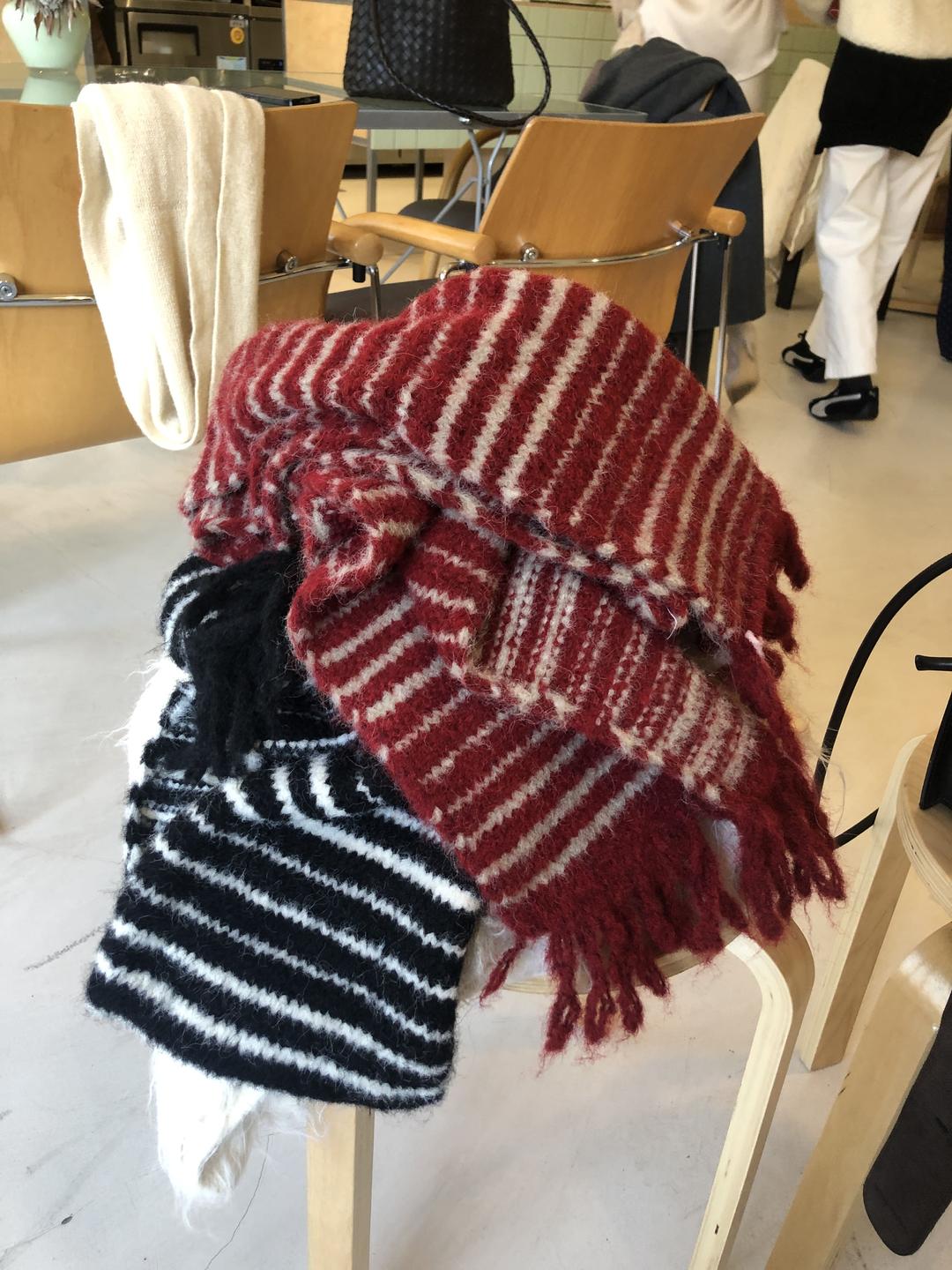 wool stripe muffler (4colors)