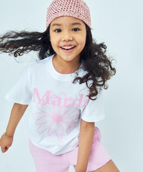 KIDS TSHIRT FLOWERMARDI_WHITE PINK