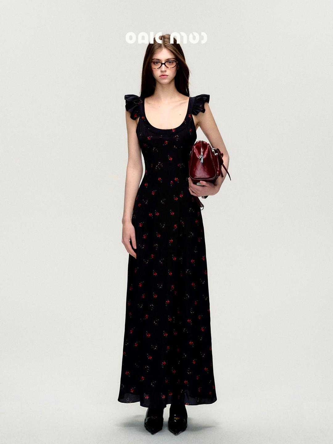 [OAK MOO] "The Voice of Blooming Flowers\" Maxi Dress