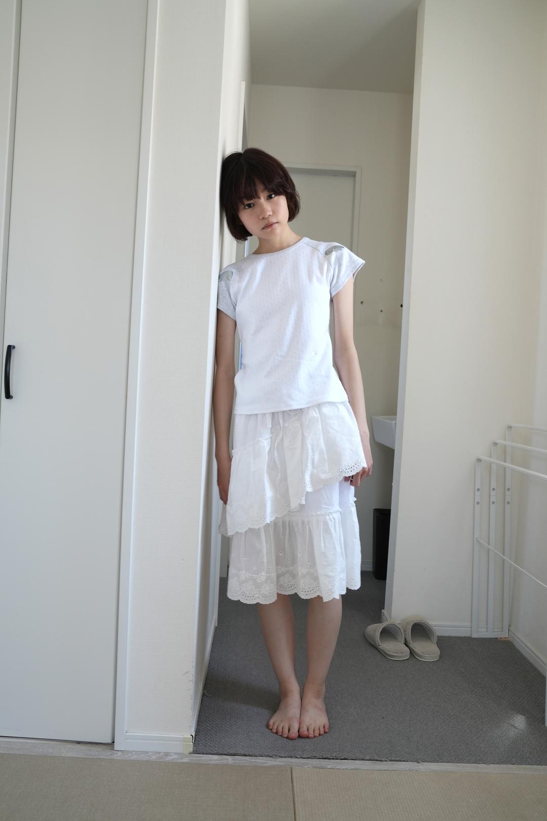 Frill skirt, white