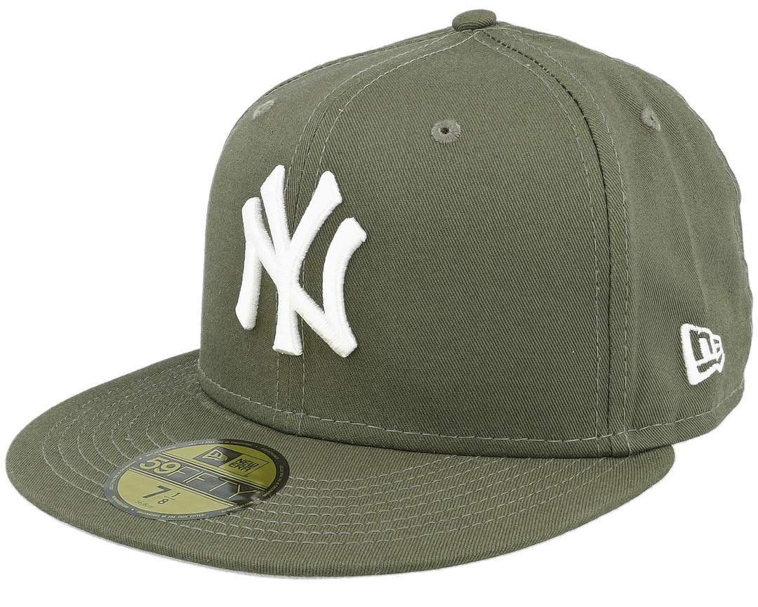 New York Yankees League Essential 59FIFTY Olive/White Fitted - New Era