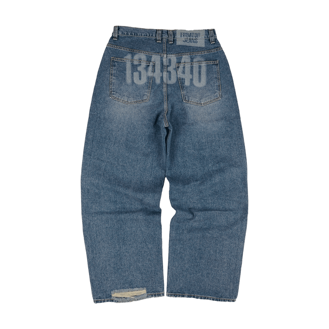134340 Vintage Laser Denim Pants Blue