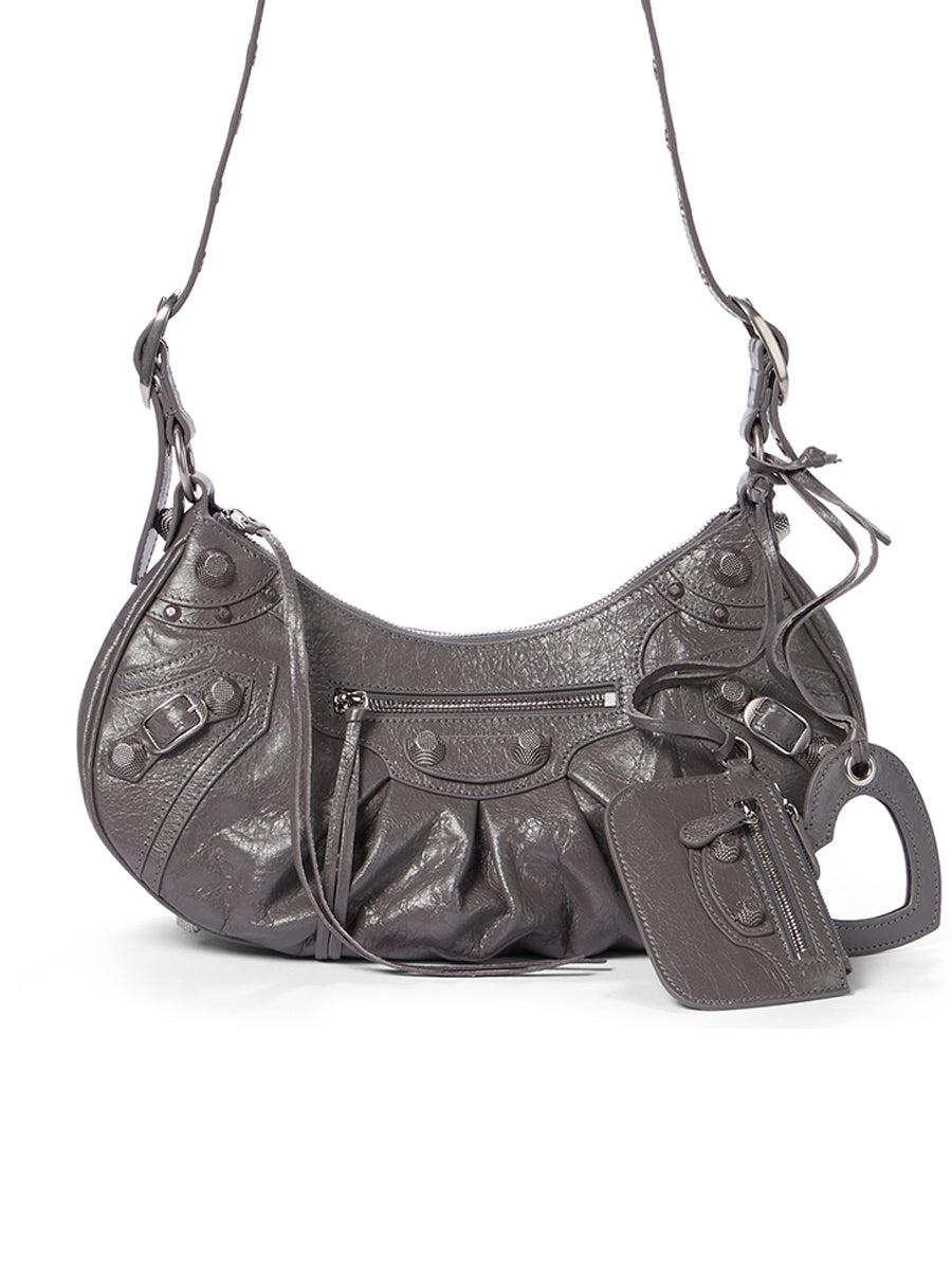 Le Cagole Small Shoulder Bag in Grey