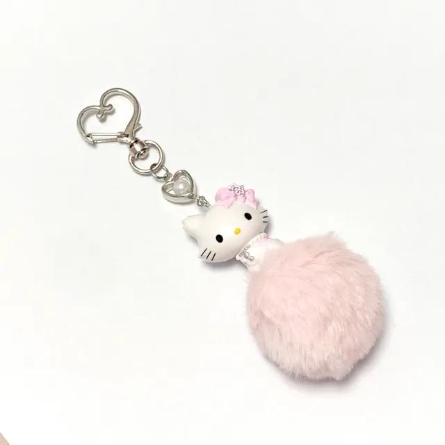 y2k 빈티지 챠미 키티 고양이 폼폼 핸드폰줄 핸드폰고리 비즈키링 비즈스트랩 다이어리 에어팟 버즈 Z플립 키링