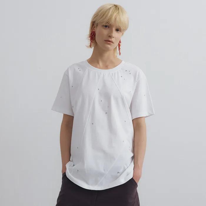 Typo Incision T-shirts_Ivory