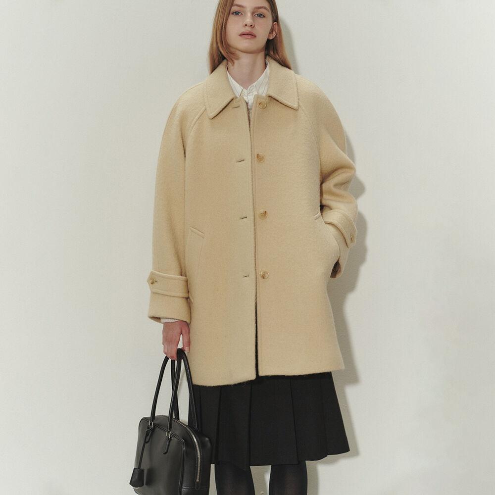 ALPACA HALF MAC COAT BUTTER_UDCO3D234Y1