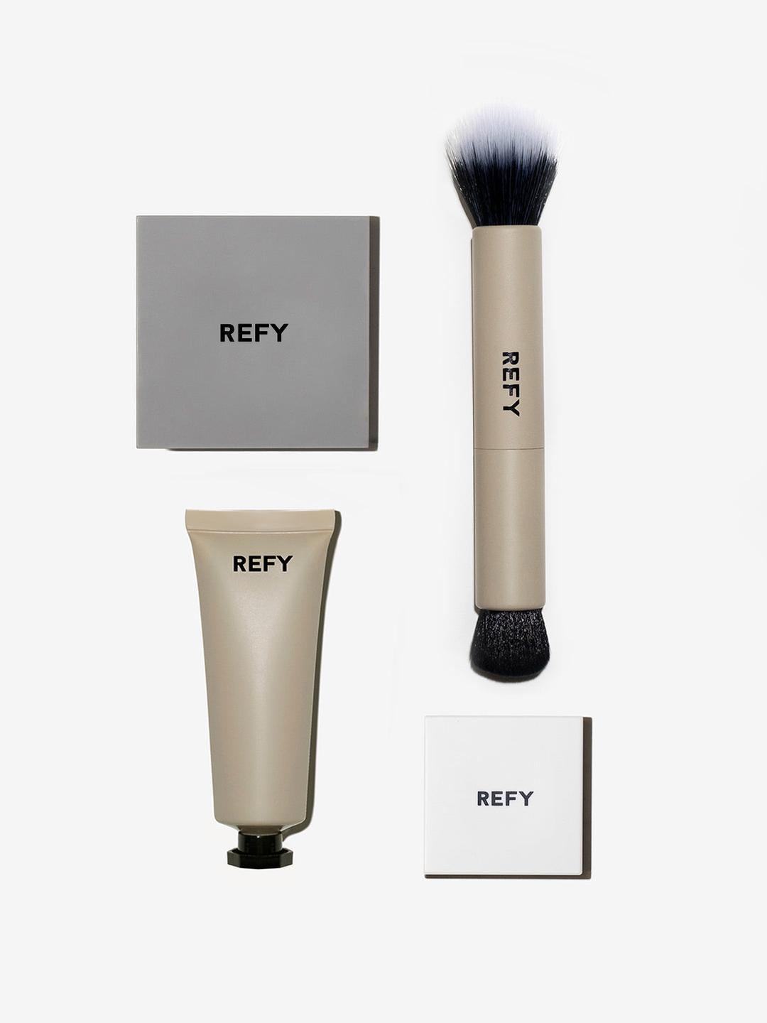 REFY Face Collection + Duo Brush - Dune / Peach / Highlighter + Duo Brush