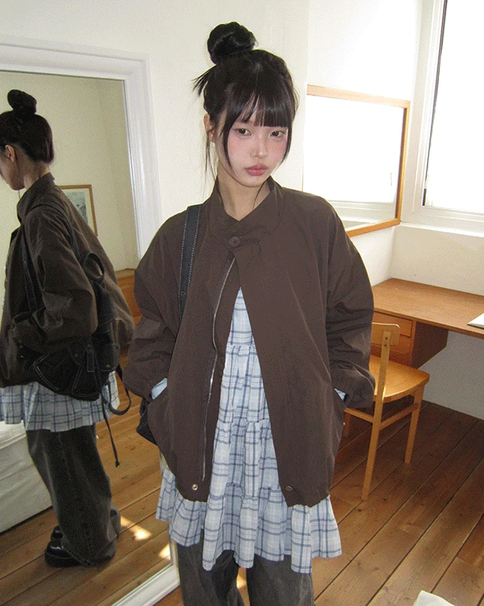 [박시핏🍀] 웨른 나일론 바람막이 점퍼