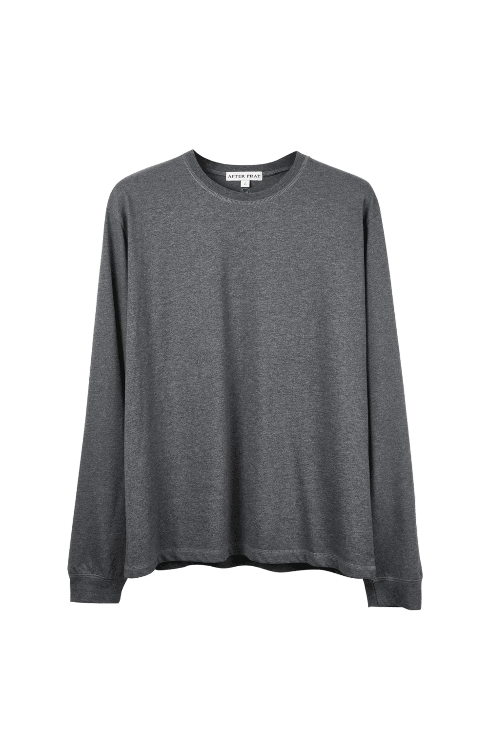 에센시아 멜란지 롱 슬리브 티셔츠 차콜