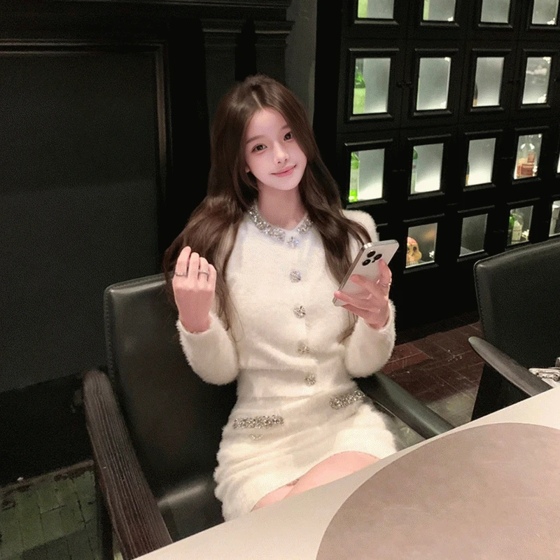 연말룩) 다이아 앙고라 투피스