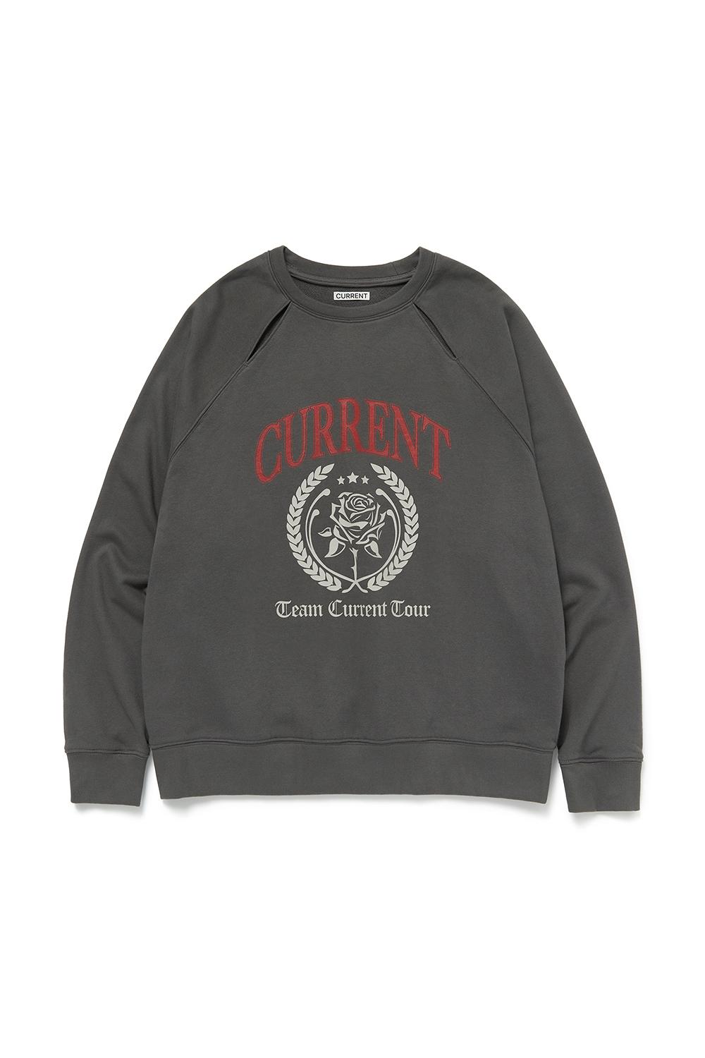 SLIT GRAPHIC SWEATSHIRT [CHARCOAL]