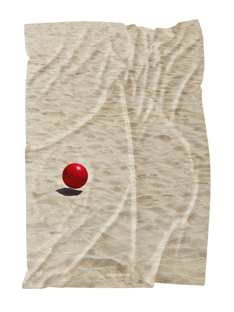 Red ball, Sandy beach - Blanket 2 size