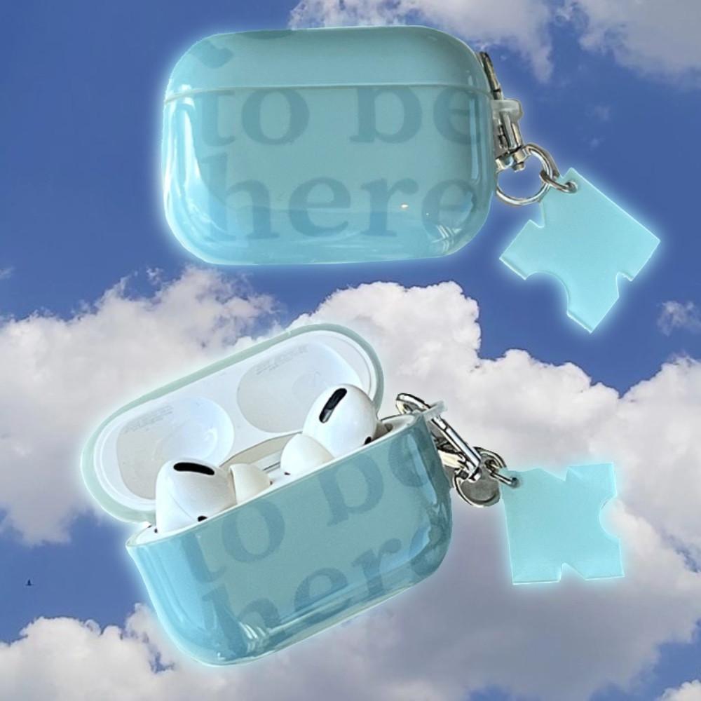 (1+1)당일출고🚀힙 블루360 스카이 에어팟1,2세대 에어팟프로 에어팟3세대 키링 360도 하드 아이폰케이스 투명케이스 커플템 학생선물 에어팟