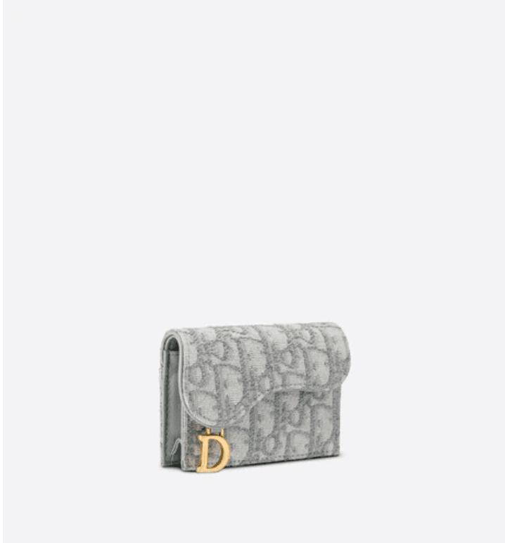 DIOR / 디올 오블리크 새들 카드지갑 그레이 Dior oblique saddle card holder