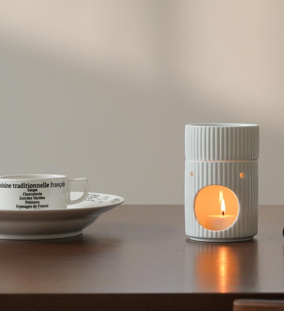 라운드 대용량 아로마 오일 버너 램프 워머