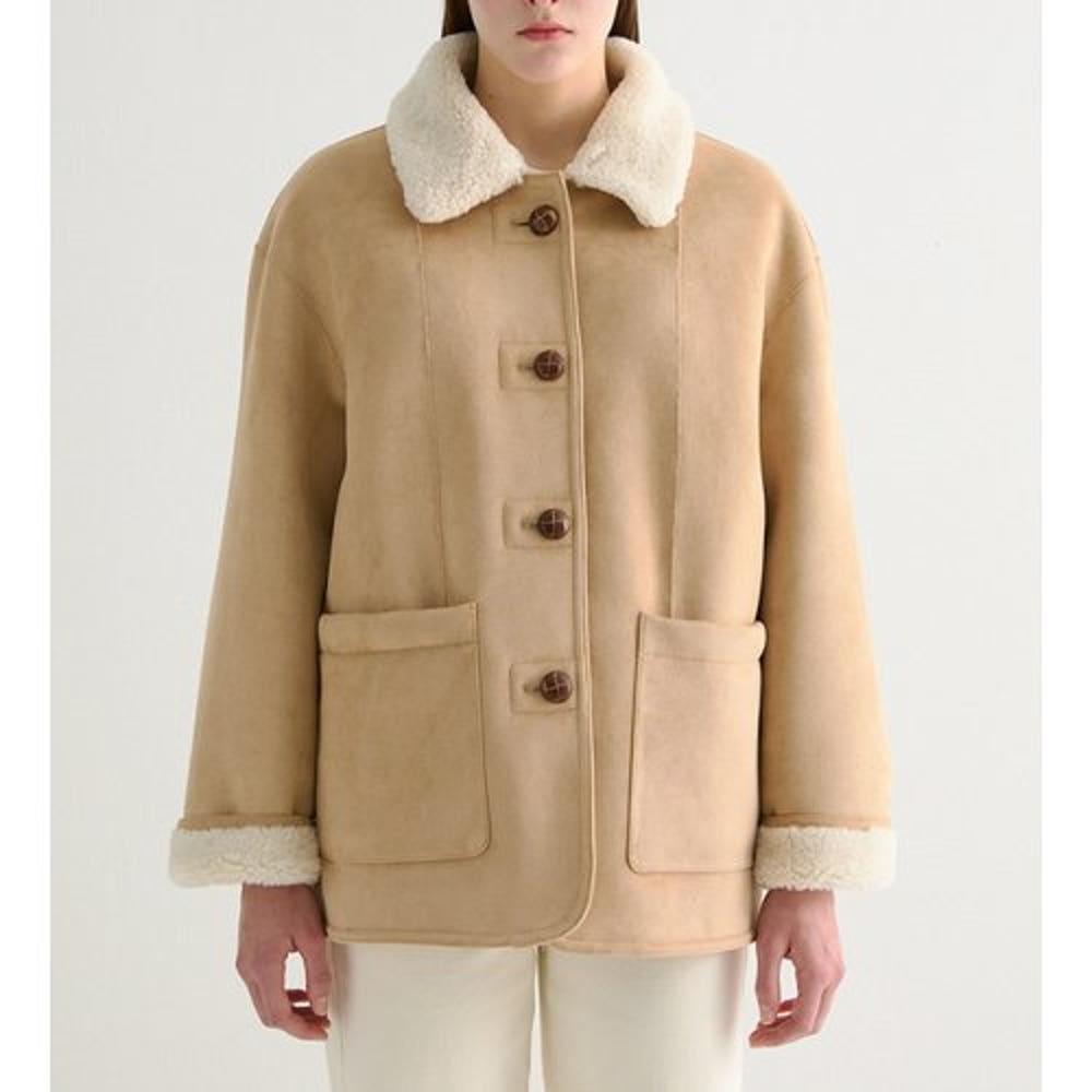 [쉬즈미스](신세계 사우스시티)퍼 카라 무스탕 (SWUJKO42030)