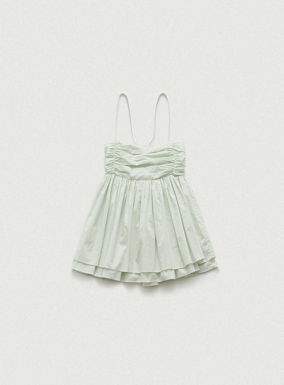 Mint Crepe Peplum Sleeveless Top [7월 초 순차 배송]
