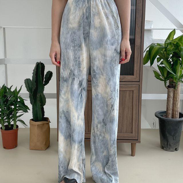 [무료배송/3천장돌파]무지개 마블 플리츠 팬츠